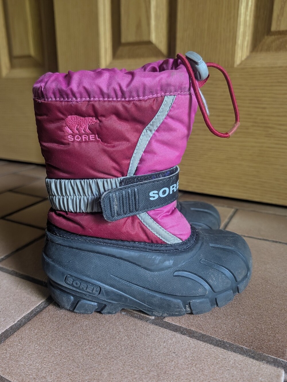 Sorel Kids Pink Winter Boots - Insulated Snow Boot Size 10c Warm Easy On